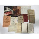 A number of publications and items of ephemera pertaining to Fire Watchers and fire services