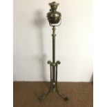 A Victorian brass standard oil lamp