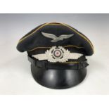 A Luftwaffe other rank's / NCO's peaked hat, (a/f)