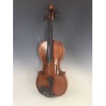 A late 18th / early 19th Century violin by Joseph Neuner (fl. 1790-1812), having a one-piece back,