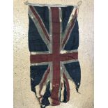 A 1913 dated British Military 6' x 3' Union flag with provenance to the Sevenoaks Home Guard, (a/f)