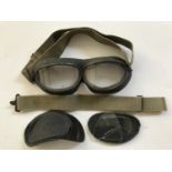 A set of Luftwaffe Model 295 flying goggles