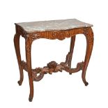 Breton carved oak wood console