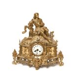 Bronze table clock, late 19th century