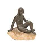 Spanish bronze female nude sculpture