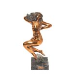 Spanish bronze famale nude sculpture