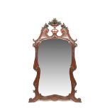 Isabelline carved wood mirror, late 19th century