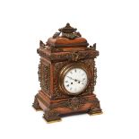 Oak wood with gilt bronze mounts table clock, early 20th century