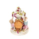 Porcelain Meissen style centrepiece