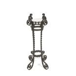 Wrought iron and marble base, early 20th century