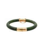 Gold and jade bracelet