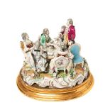 European porcelain group, late 19th century