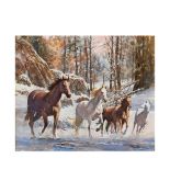 Horses. Oil on canvas