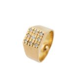 Gold and diamonds ring