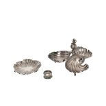 Silver centrepieces and napkin ring lot