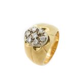 Gold and diamonds ring