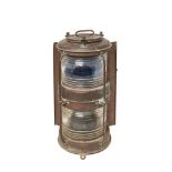 Japanese metal and glass boat lantern