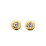 Gols, white gold and diamond earrings