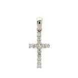 White gold and diamonds cross pendant