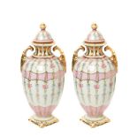 Japanese Noritake porcelain pair of vases