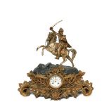 French bronze Louis XV style table clock, early 20th century