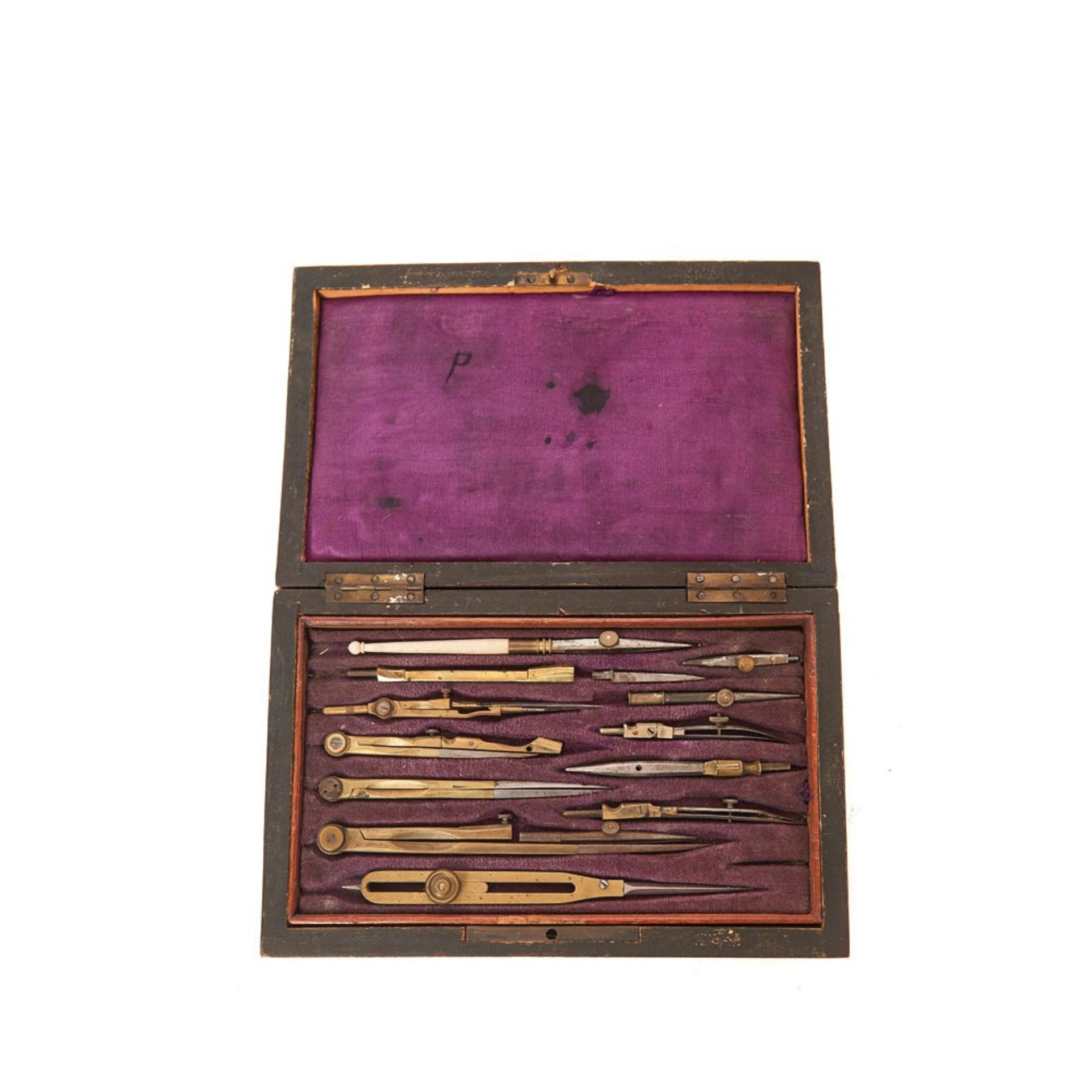Compasses set boxed, early 20th century