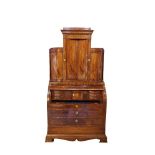 Mahogany wood Biedermeier style bureau-cabinet, late 19th century