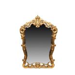 Carved and gilt wood mirror