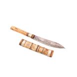 Cambodian bone, copper and metal dagger