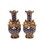 Belgian Yiltex porcelain pair of vases