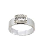 White gold and diamonds ring