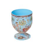 Enamelled opaline glass centrepiece