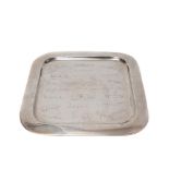 Silver serving tray