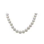 White gold and cultured pearls necklace