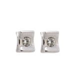 White gold and diamond earrings