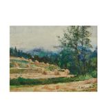 Landscape. Oil on panel