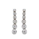 White gold and diamonds earrings