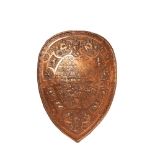 Copper shield, early 20th century