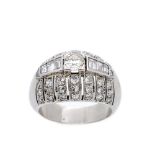 White gold and diamonds ring