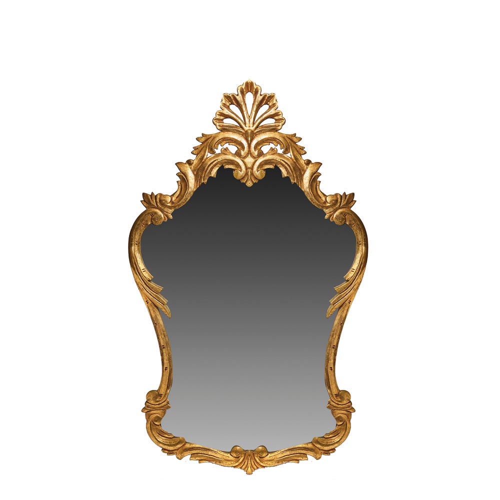 Carved and gilt wood mirror