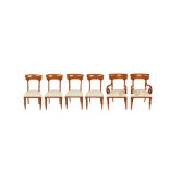 Beech wood Regency style chairs set