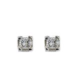 White gold and diamond earrings