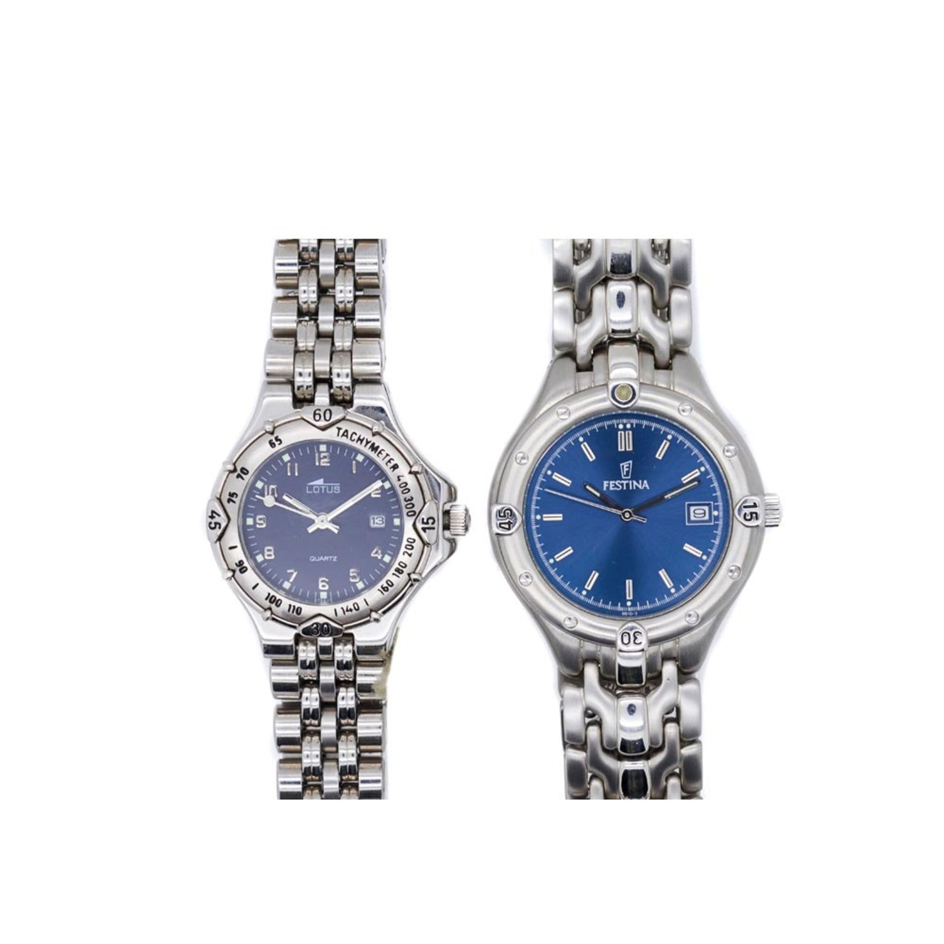 Lotus and Festina steel wristwatch lot