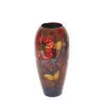 English Moorcroft glazed ceramic vase