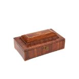 Mahogany wood sewing box, late 19th century