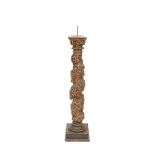 Carved and gilt wood Solomonic column, 18th century