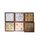 Catalonian glazed ceramic tiles lot, 17-18th century