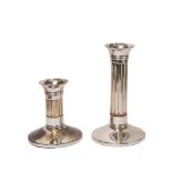 Silver pair of candlesticks