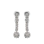 White gold and diamonds earrings