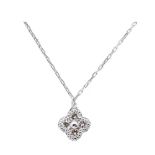 White gold and diamonds flower pendant